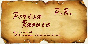Periša Raović vizit kartica